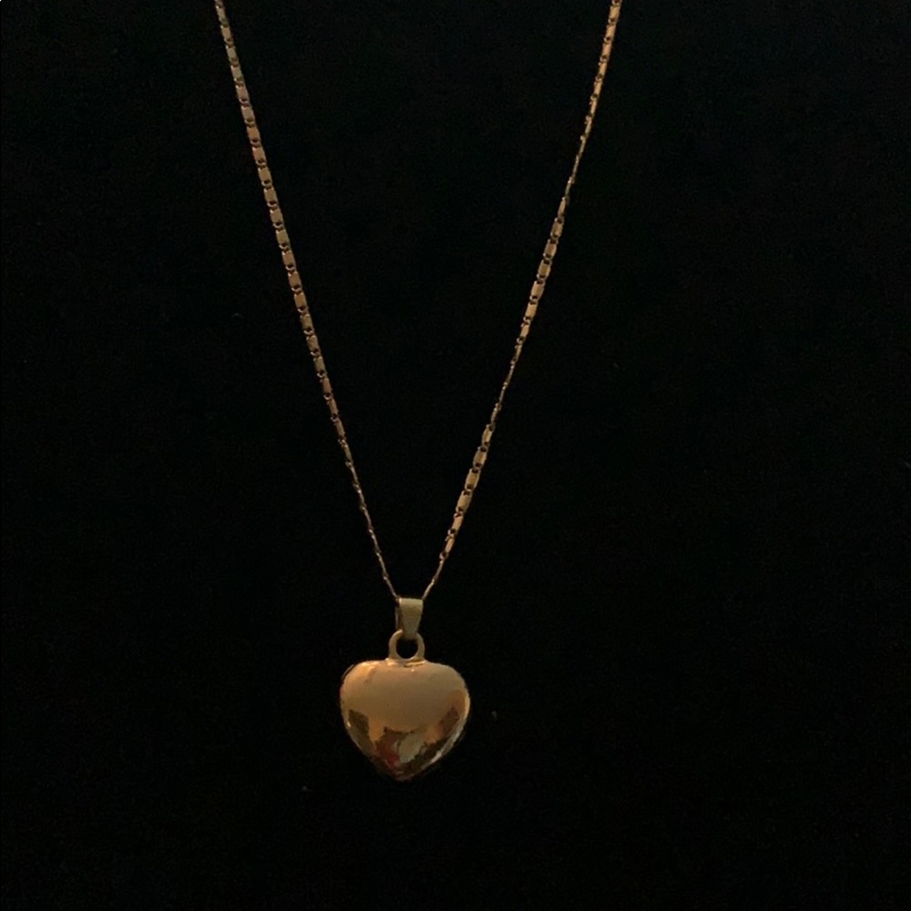 Heart in gold with beautiful hollow backing